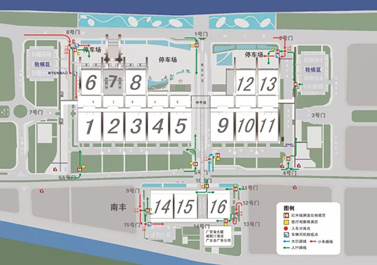 防疫測(cè)溫區(qū)及車(chē)輛進(jìn)場(chǎng)入口平面圖 防疫測(cè)溫區(qū)及車(chē)輛進(jìn)場(chǎng)入口平面圖